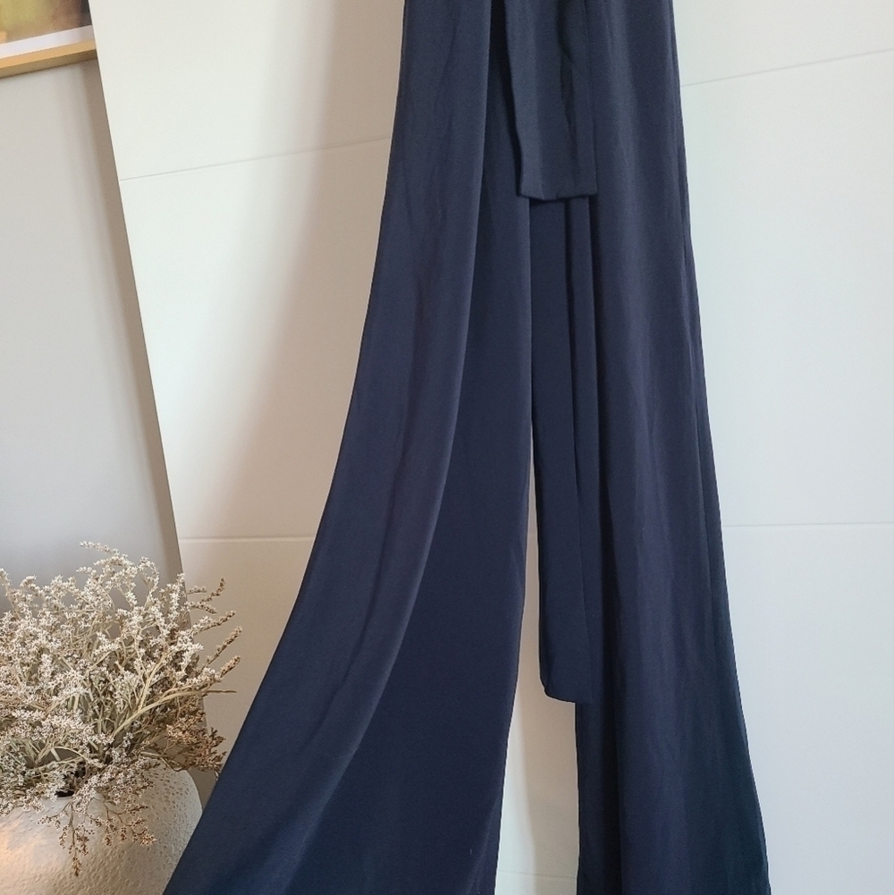 Halston Felix Matte Jersey Jumpsuit, Size 6, Navy, NWT - Picture 12 of 16
